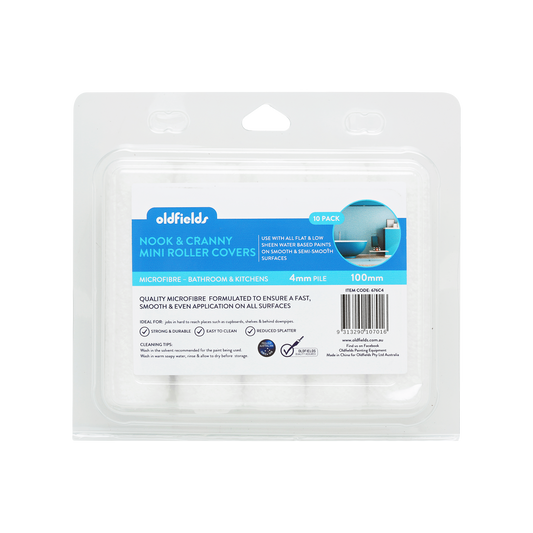 Nook & Cranny Microfiber Door & Trim Rollers (10 Pack) 4", 0.2" Nap image 1