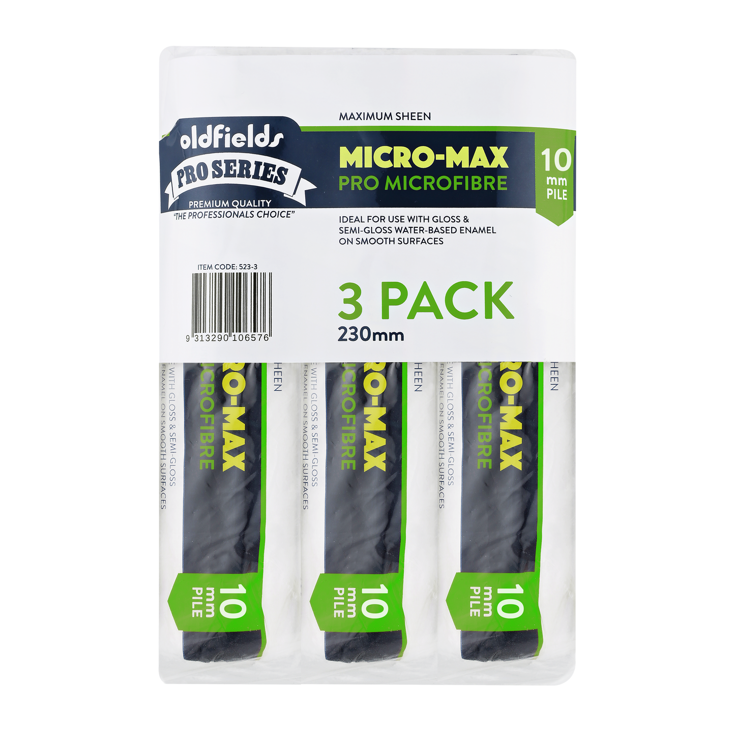 Pro Series Maximum Performance Microfiber (3 Pack), 9", 0.4" Nap image 1